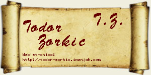 Todor Zorkić vizit kartica